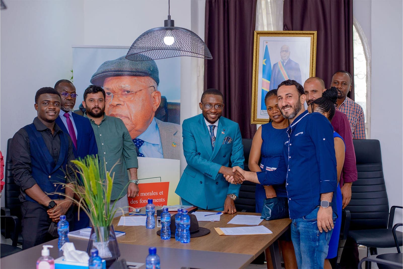 Signature d’un accord de partenariat au siège de la Fondation Étienne Tshisekedi